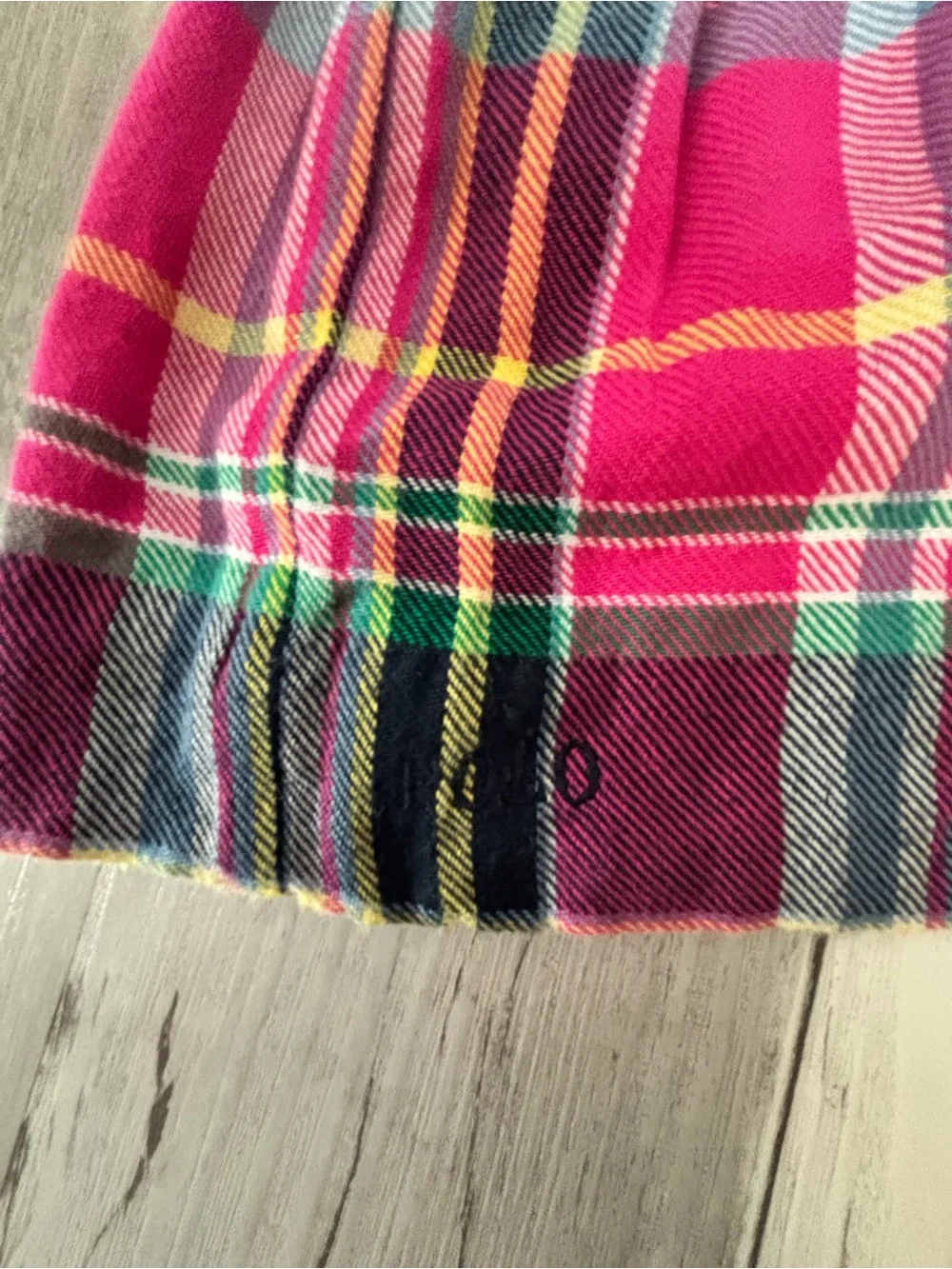 Ralph Lauren Pink Plaid Fit-and-Flare Dress with Navy Waistband